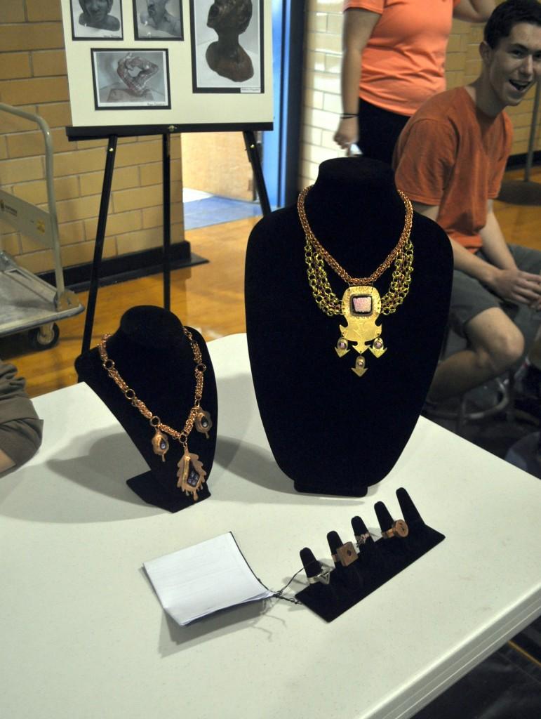 Jewelry making is an art elective available to students who have taken the Art 1 class. Students learn to create their own jewelry.
