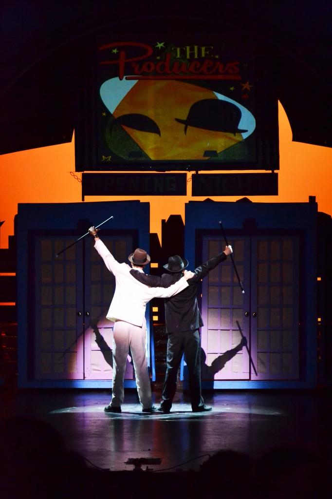 Junior Dylan Tacker (Leo) and senior Jacob Roberts-Miller (Max) see their story turned into a Broadway musical at the end of "The Producers." The show ran last weekend and continues with four showings this weekend, Sept. 26-28. 