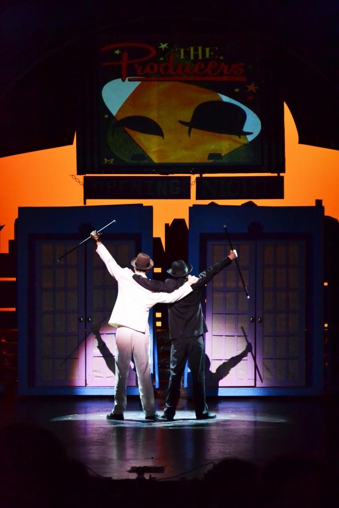 Junior Dylan Tacker (Leo) and senior Jacob Roberts-Miller (Max) see their story turned into a Broadway musical at the end of "The Producers." The show ran last weekend and continues with four showings this weekend, Sept. 26-28.