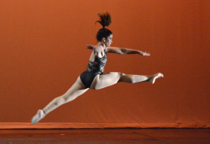 Dos Santos performs her senior solo at the "Last Dance" spring show on April 22. Photo by Dave Winter.