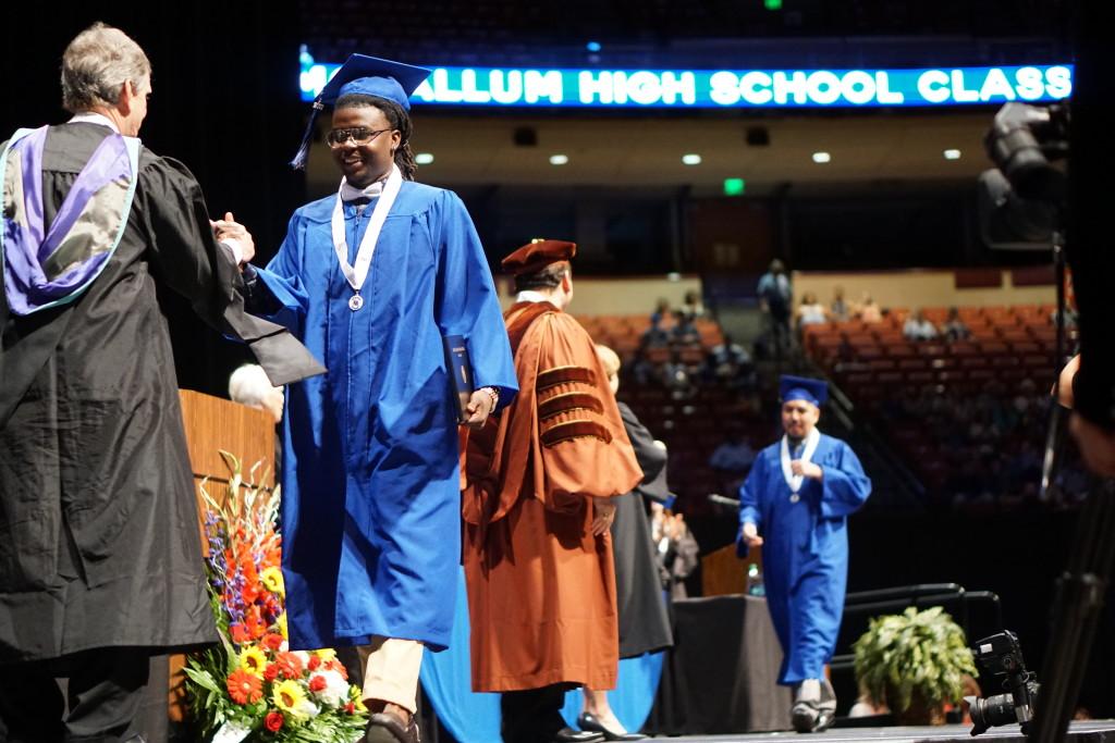 Sanders, aka Don Otto, was the penultimate graduation to cross the stage at the Erwin Center in June.